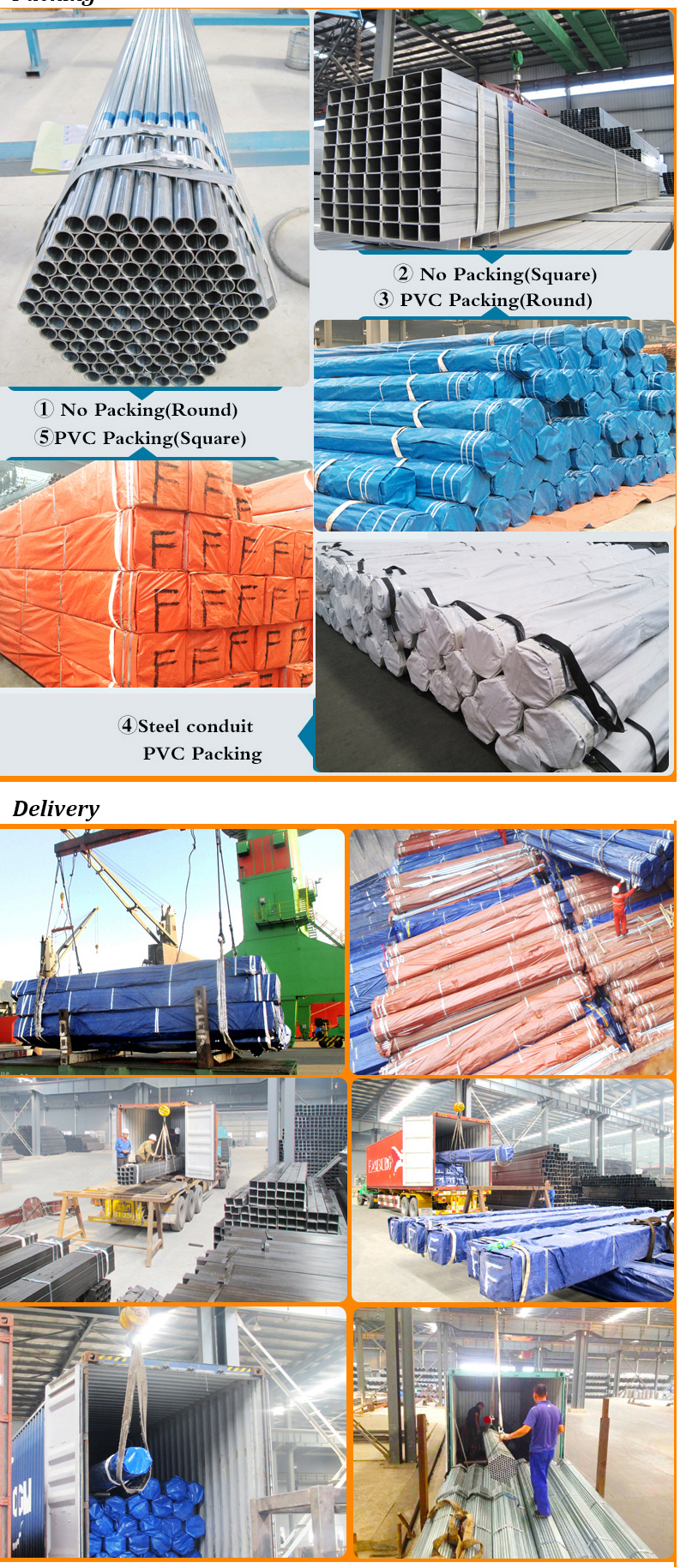 Galvanized Steel Pipe Packing