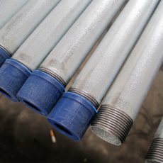 BS4568 conduit with a integral coupling and a protection cap