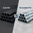 Black Pipe vs Pre Galvanized Pipe: Understanding the Differences Before You Buy